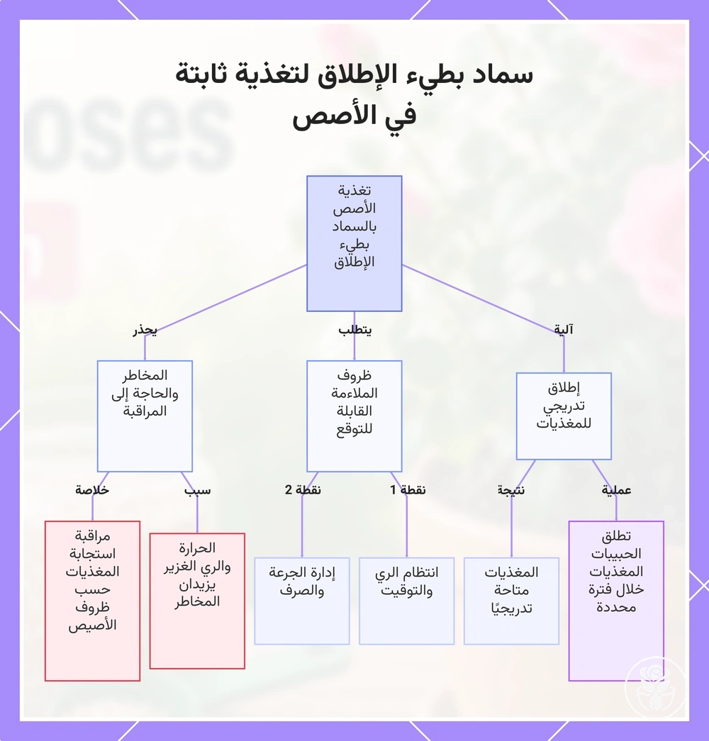 سماد بطيء الإطلاق لتغذية ثابتة في الأصص