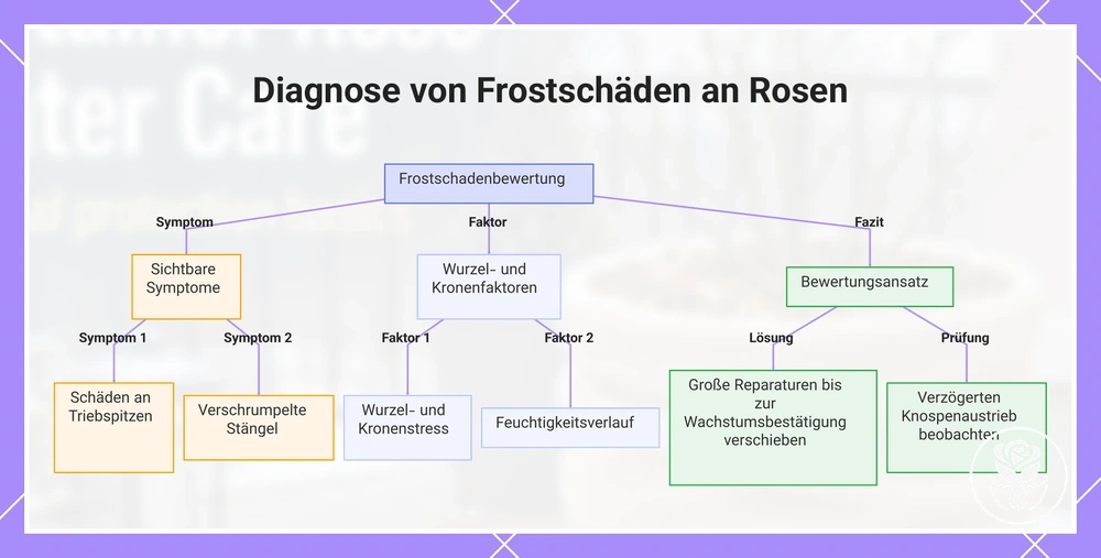 Diagnose von Frostschäden an Rosen