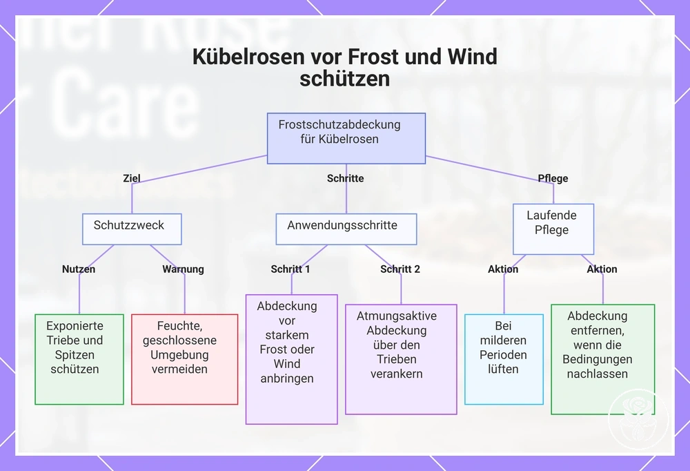 Kübelrosen vor Frost und Wind schützen