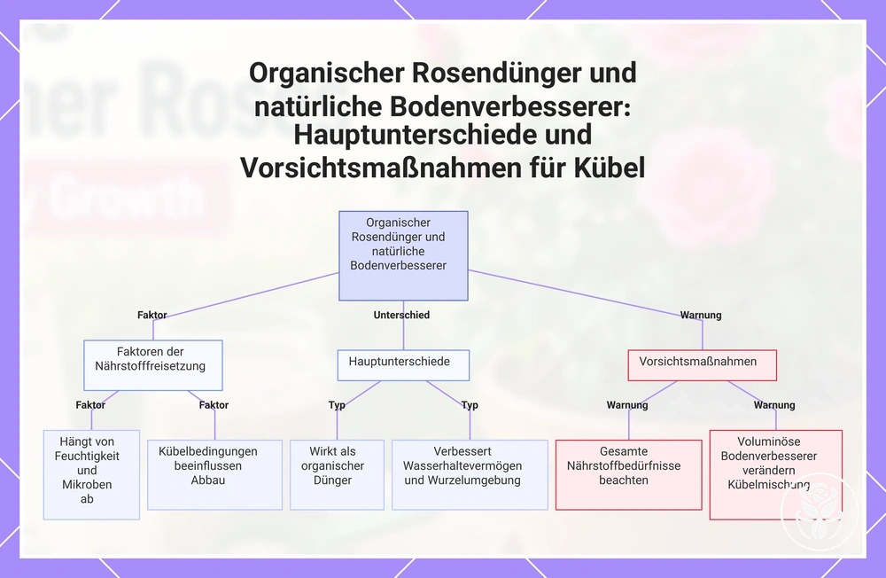 Organischer Rosendünger und natürliche Bodenverbesserer: Hauptunterschiede und Vorsichtsmaßnahmen für Kübel