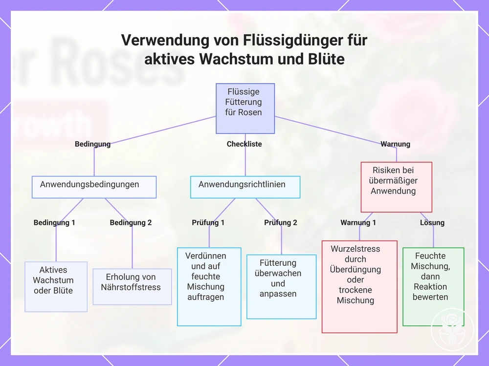Verwendung von Flüssigdünger für aktives Wachstum und Blüte