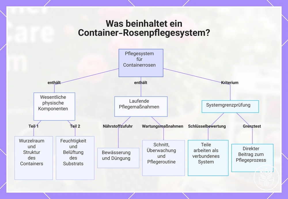 Was beinhaltet ein Container-Rosenpflegesystem?