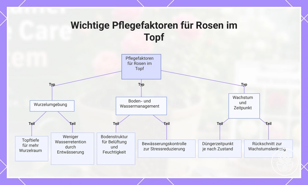 Wichtige Pflegefaktoren für Rosen im Topf