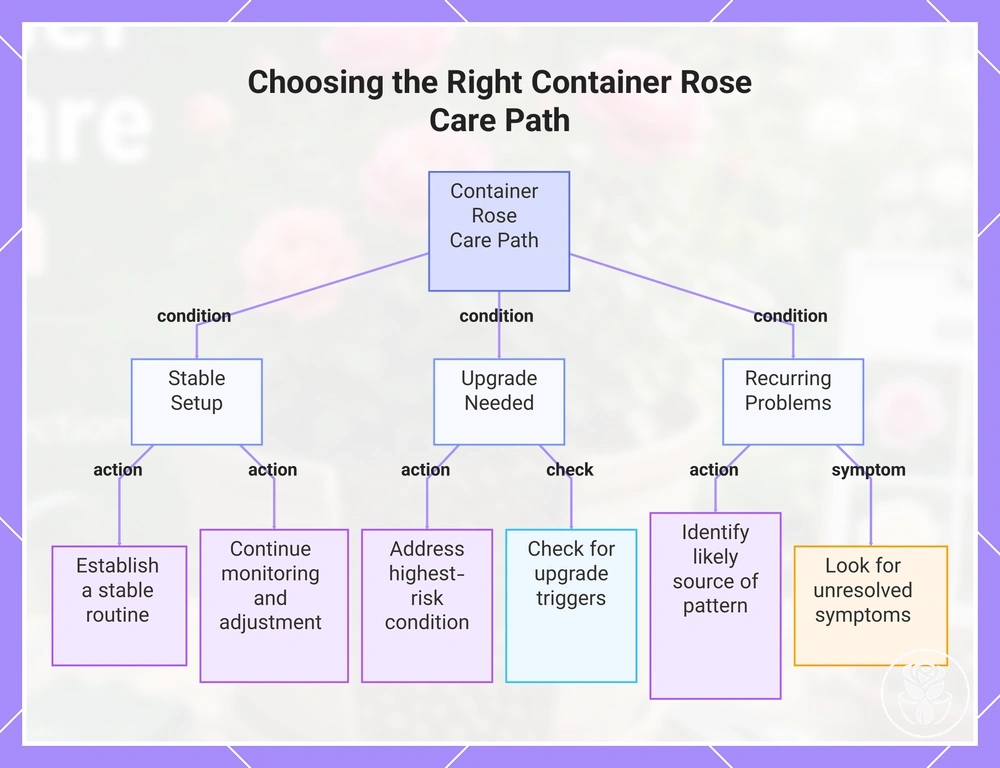 Choosing the Right Container Rose Care Path