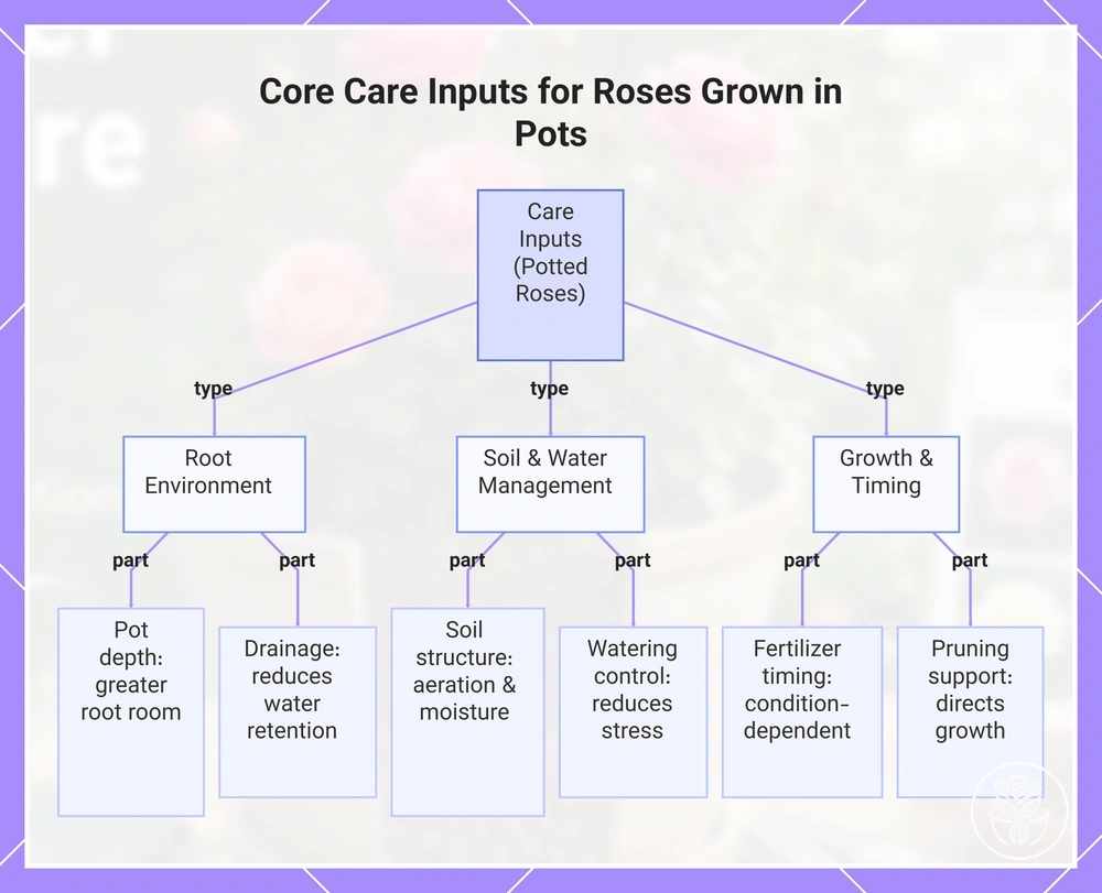 Core Care Inputs for Roses Grown in Pots