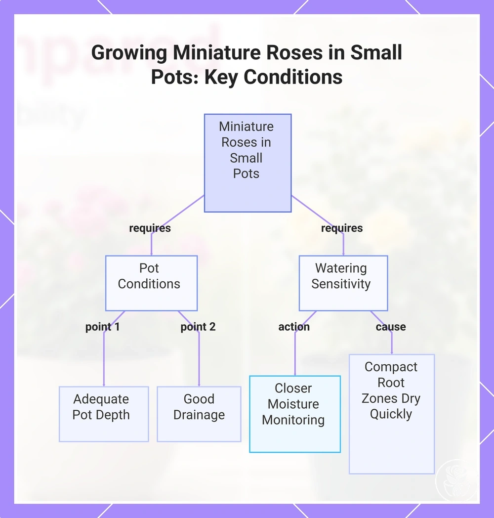 Growing Miniature Roses in Small Pots: Key Conditions