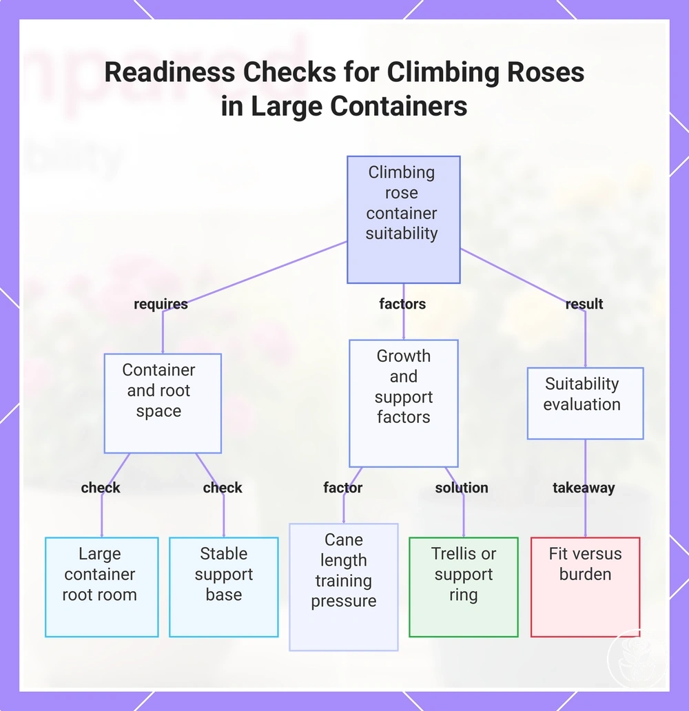 Readiness Checks for Climbing Roses in Large Containers