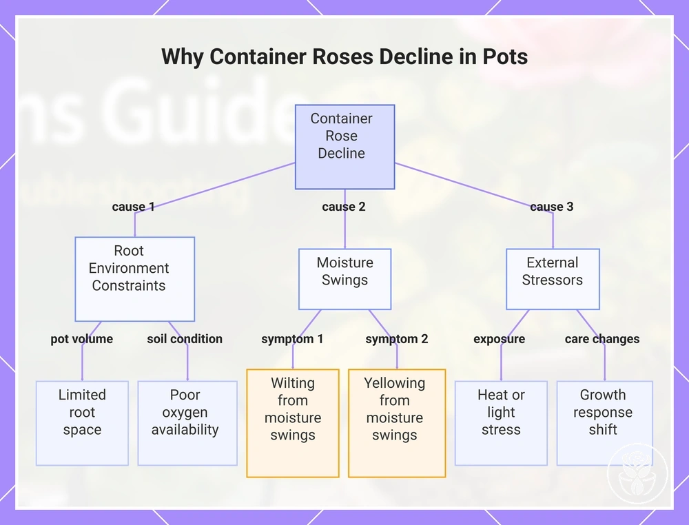 Why Container Roses Decline in Pots