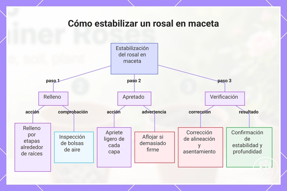 Cómo estabilizar un rosal en maceta