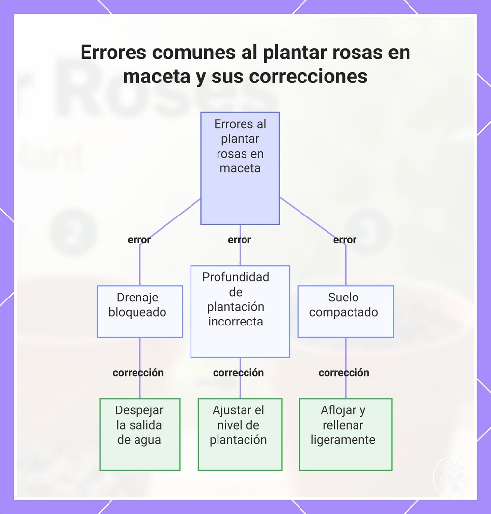 Errores comunes al plantar rosas en maceta y sus correcciones