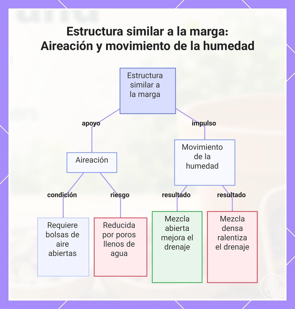 Estructura similar a la marga: Aireación y movimiento de la humedad