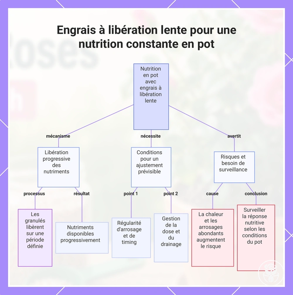 Engrais à libération lente pour une nutrition constante en pot