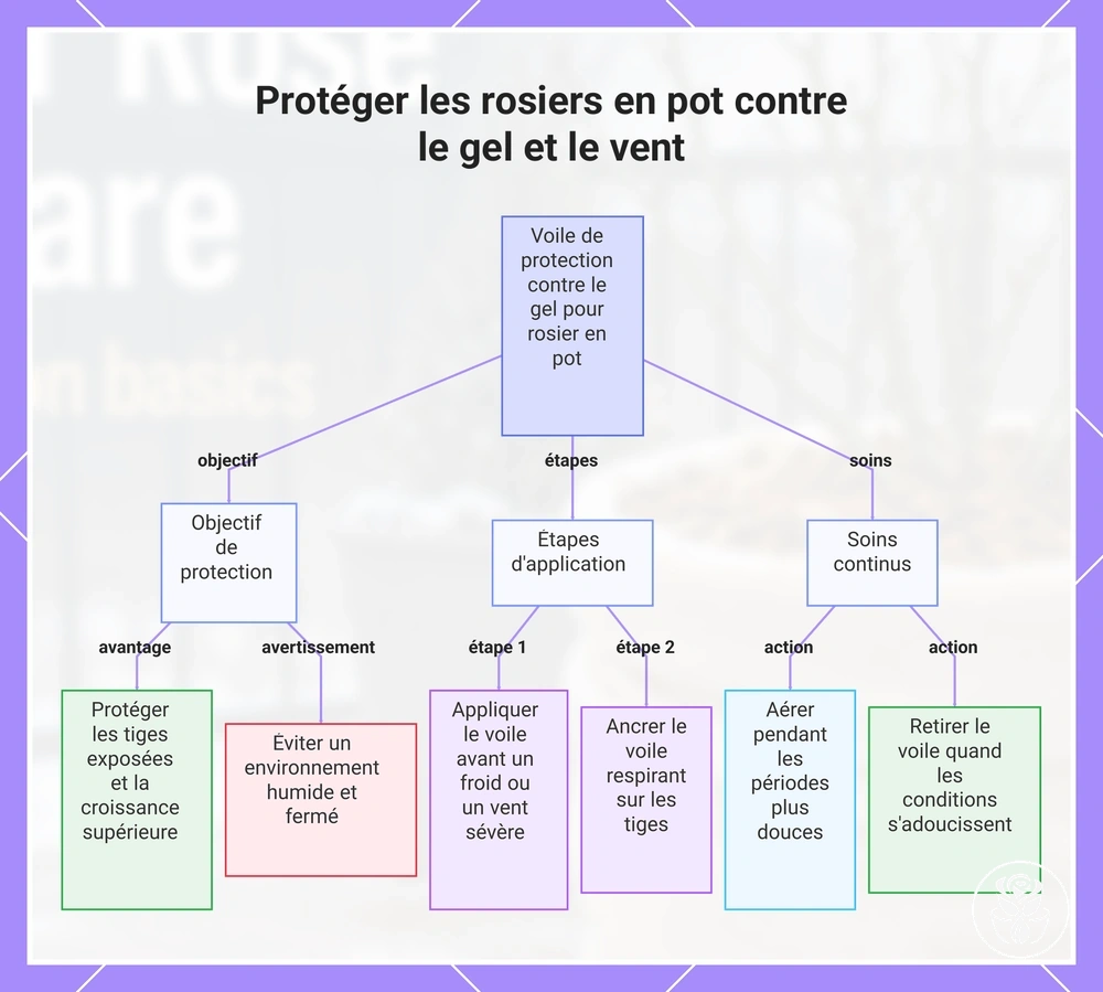 Protéger les rosiers en pot contre le gel et le vent
